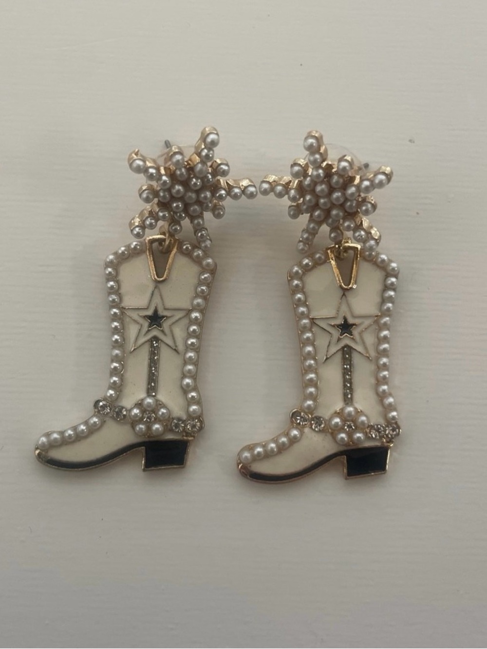 Cowboy boot earrings